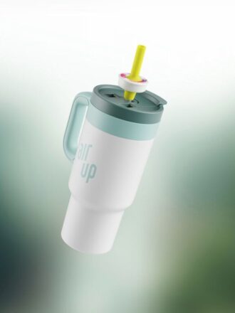 Tumblers med flaskor Vitgrön