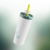 Tumblers med flaskor Vitgrön